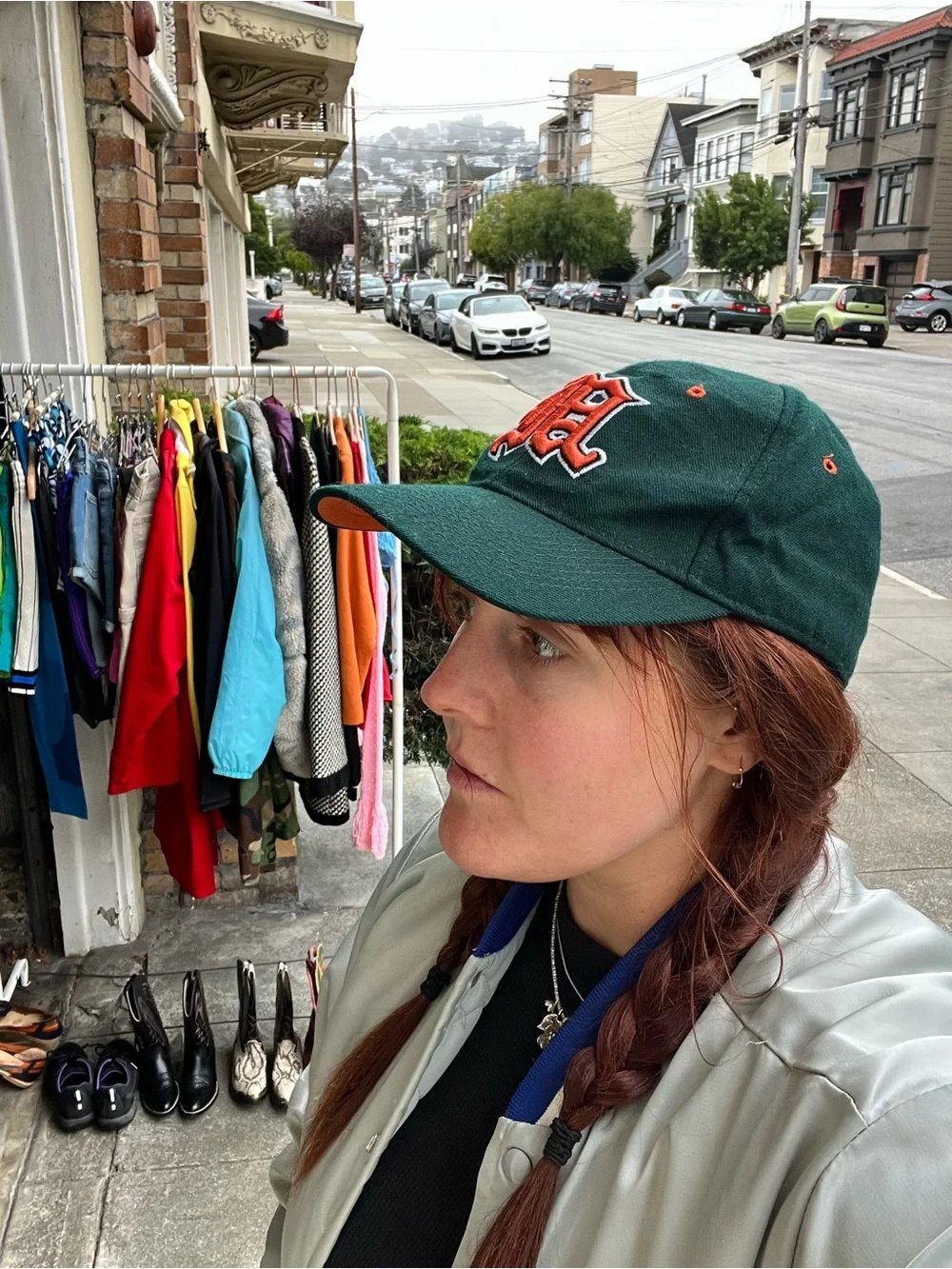 Dark Green Baseball Cap with U of Miami Orange Monogram